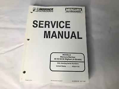 Mercury/Mariner Outboards 40 45 50 4 Stroke Service Manual 90-82863R2 • $13.99