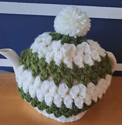 £2.99 • Buy Hand Crochet Granny Tea Cosy With Pom Pom Suitable For A Medium Tea Pot