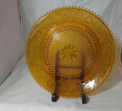 Vintage: Indiana Tiara Exclusive Amber Glass Plate 12  • $15