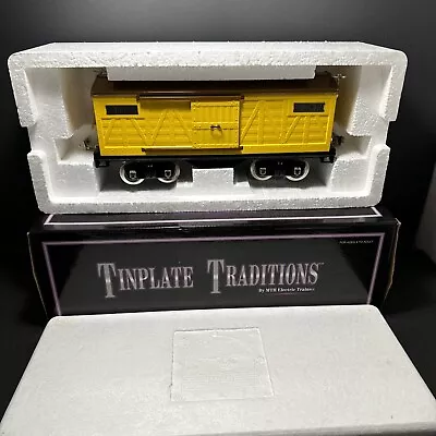 MTH 10-1085 .Yellow And Brown Tinplate Box Car LN/Box Mint In Box • $59.99