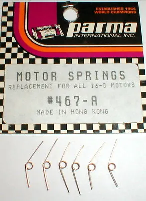 3 Pairs Parma Replacement Motor Springs For 16D Slot Car Motors Vintage NOS • $22.22