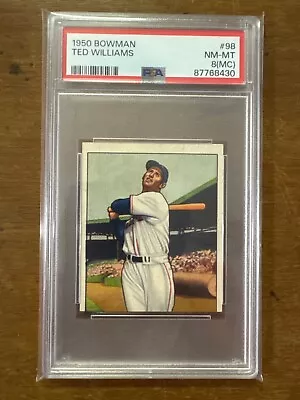 1950 Bowman Ted Williams PSA 8 (MC) • $5000