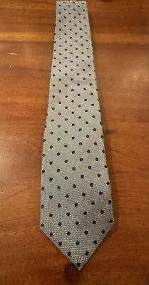 J. Crew Ludlow Mens Gray Blue Dots Necktie Tie  • $8.50