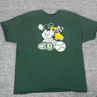 Oakland A's  T-Shirt Mens XL Mickey Mouse Baseball Disney MLB • $17.50