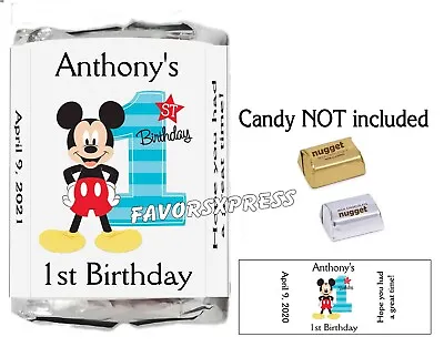 30 Mickey Mouse Fun To Be One 1st Birthday Party Favors Candy Wrappers • $4.99