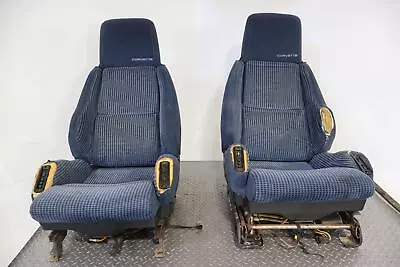 84-87 Chevy C4 Corvette Pair LH & RH Cloth Seat Set (Blue) For Parts Or Repair • $450