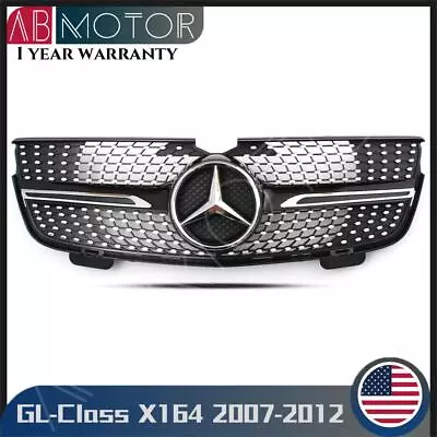 Chrome Black Diamond Style Grille For Benz GL-Class X164 07-12 GL320 GL350 GL450 • $299