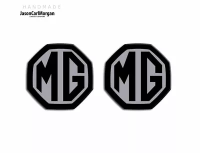 MG ZR ZS MGF MK1 LE500 Badge Logo Insert Set Front Rear Logo Black Silver 59mm • £12.50