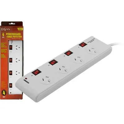 4 Way Surge Protected Power Board Individually Switched Overload Protection • $22.98