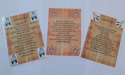 Native American Indian Laminated A6 Prayer Saying Blessing Pack Of 3 • £5