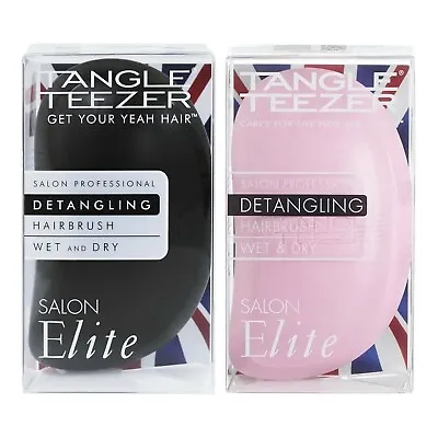 Tangle Teezer Salon Elite Detanglling Hair Brush - Black Pink Choose Yours • £12.99