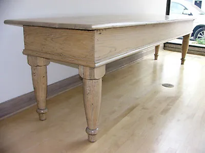 19th Century Solid White Oak Dry Goods / Display Table / Farm Table/ Farmhouse • $9000