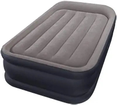 Intex Dura-Beam Deluxe Pillow Rest Airbed With Pump Twin - Open Box • £15