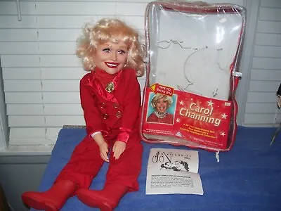 Vintage Carol Channing 30  Ventriloquist Celebrity Doll W/ Book COA By Goldberg • $300