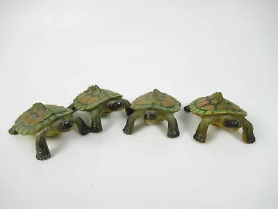 Lot 4 Vintage Plastic Signed Turtle Collection Figurines Pendants Paperweight • $12