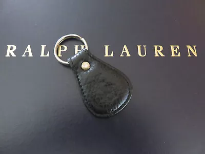 Polo RALPH LAUREN Key Chain FOB Black Pebbled Leather Keychain Keyring • $29.99