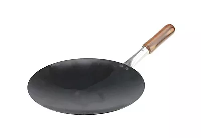 MS Iron Tawa / Crepe / Pancake Pan With Wooden Pipe Handle HEAVY DUTY TAWA TAVA • £10.99