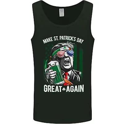 $14.79 • Buy St Patricks Day Great Again Donald Trump Mens Vest Tank Top