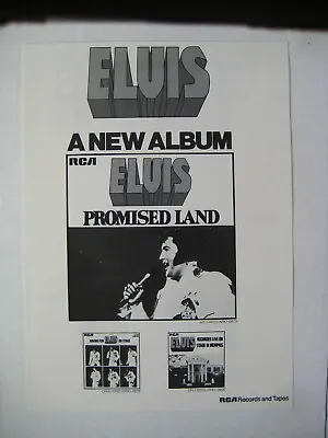 ELVIS Promised Land Rare 1975 Original 10x14  Print Album LP CD Promo Ad. • $9.99