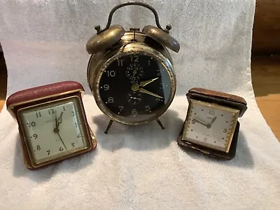 Vintage Alarm Clocks Lot Of 3 Phinney Walker Semca Bradley. Working   • $19.99