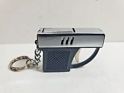 NOS Vintage Working Pistol Gun BUTANE Unlit Lighter 1  1/2  Keychain Fob 6065/28 • $19.77