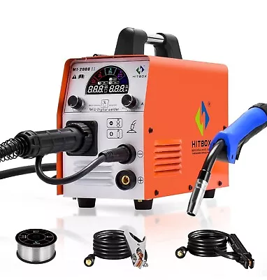 HITBOX 4-in-1 200A Multifuctional MIG Welding Machine MT2000II Gas Gasless TIG • £194.99