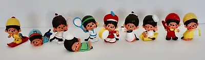 Original Mini Monchhichi Figurines Collectible Set Of 10 Lot Sekiguchi 1981 • $27