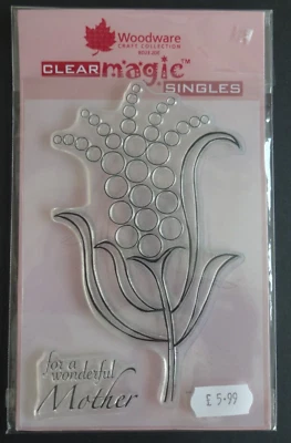 £2.50 • Buy Woodware Clear Stamps -  Bubble Bloom  &  Joanna  - Large Stamps + Sentiments