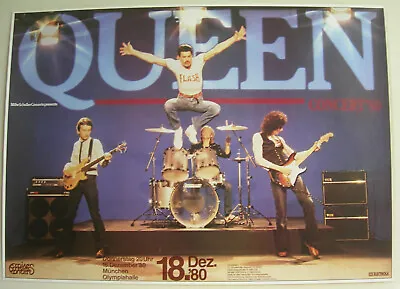 $624.95 • Buy Queen German Concert Tour Poster 1980 The Game Another One Bites The Dust  