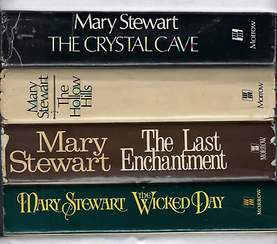 4) Mary Stewart / Crystal Cave Hollow Hills Last Enchantment Wicked Day / Hc • $29