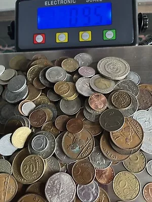 £1 • Buy Job Lot Mixed Old Foreign Worldwide Coins 95 Gms (Lot G)