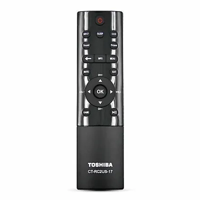 New Original CT-RC2US-17 Remote For TOSHIBA LCD LED TV 32L221U 43L621U 49L621U • $8.50