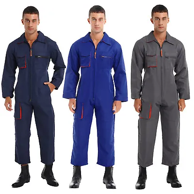 Mens Mechanic Uniform Repair Automotive Workwear Jumpsuit One-Piece Overalls • $46.04