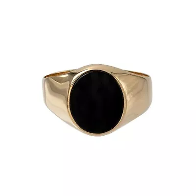 Black Onyx Ring Oval Gemstone Ring 925 Sterling Silver Ring Mens Ring • $34.75