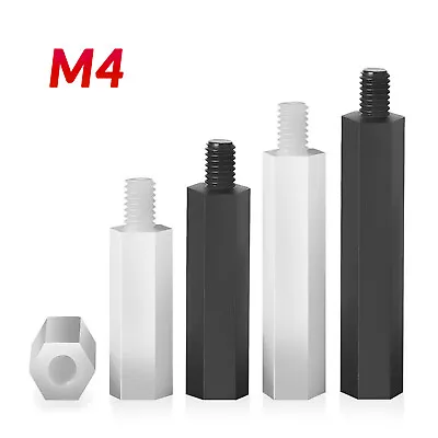 M4 Male-Female Standoff PCB Threaded Spacers Hex Hexagonal Nylon 5mm - 50mm • £1.91