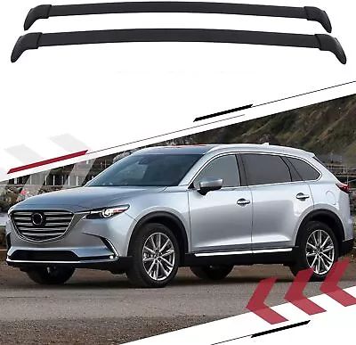 2PCS Cross Bars Roof Racks Fit For Mazda CX-9 2016-2023 Black Aluminum Luggage  • $95.99