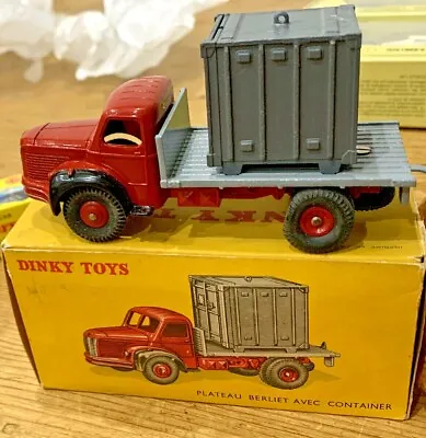 £49.95 • Buy French Dinky 34B Plateau Berliet Avec Container Meccano