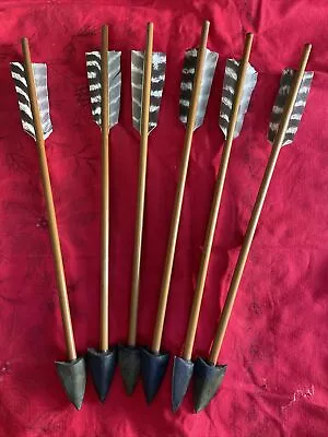 LOT 6 Wood Arrow Movie Prop Crossbow Bolts Free Shipping Medieval Cosplay LARP • $19