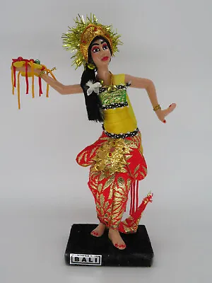 Vintage Bali Indonesia Dancing Souvenir Doll Plastic With Traditional Costume • $22.50