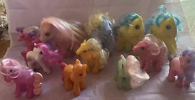 12 My Little Pony Lot Figures 2002 1993 Hasbro Twins Candy Flower Dragon Fly Toy • $8.50