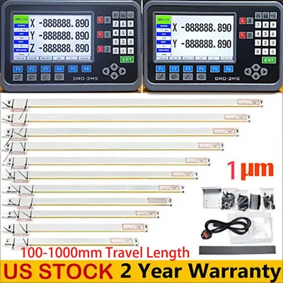 DRO 1um Linear Scale Digital Readout 2/3 Axis For Bridgeport Mill LatheUS STOCK • $8.99