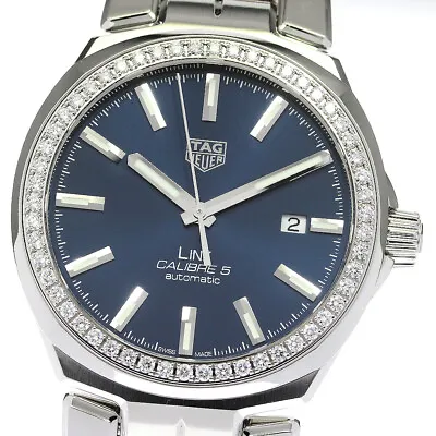 TAG HEUER Link Caliber 5 WBC2113 Diamond Bezel Date Automatic Men's Watch_771246 • $2968.40