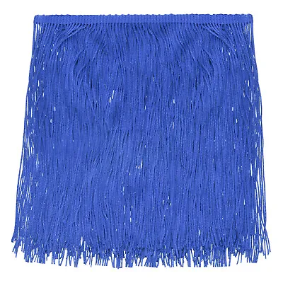 10 Yards 8 Inch Chainette Fringe Trim Tassel Sewing Trim For Clothes Blue • £17.65