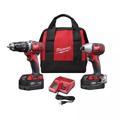 Milwaukee M18 Hammer Drill/Impact Driver Combo & Bag 2697-22  • $260