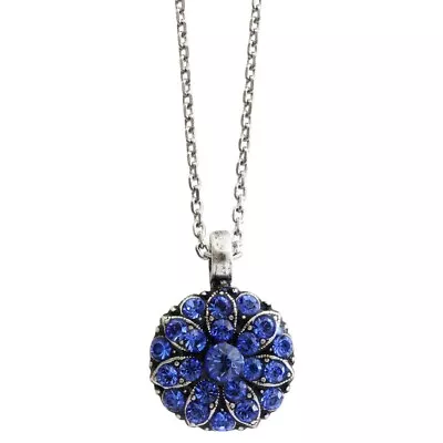 $74 MARIANA Guardian Angel Royal Blue Pavé Crystals Pendant Chain Necklace SALE! • $49