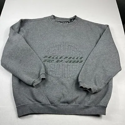 Pelle Pelle Marc Buchanan Mens VTG Sweatshirt Gray Long Sleeve Pullover Large • $39.99