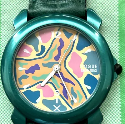 Vogue Montres Green Case Green Leather Band Watch • $19.95