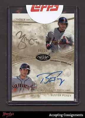 2014 Topps Tier One Dual Autographs #DAMP Yadier Molina Buster Posey 9/25 AUTO • $117