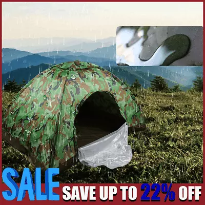 2 Person Tent Portable For Hiking Fishing Beaches Family Travel Backpacking Tent • £14.55