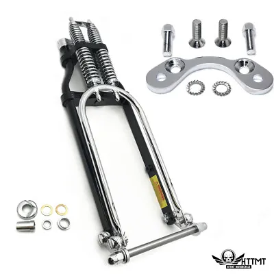 Springer Front End -4  Under Handlebar Adapter For Harley Sportster Bobber Chopp • $639.76